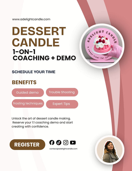 1-on-1 Dessert Candle Coaching + Demo (60 minutes)