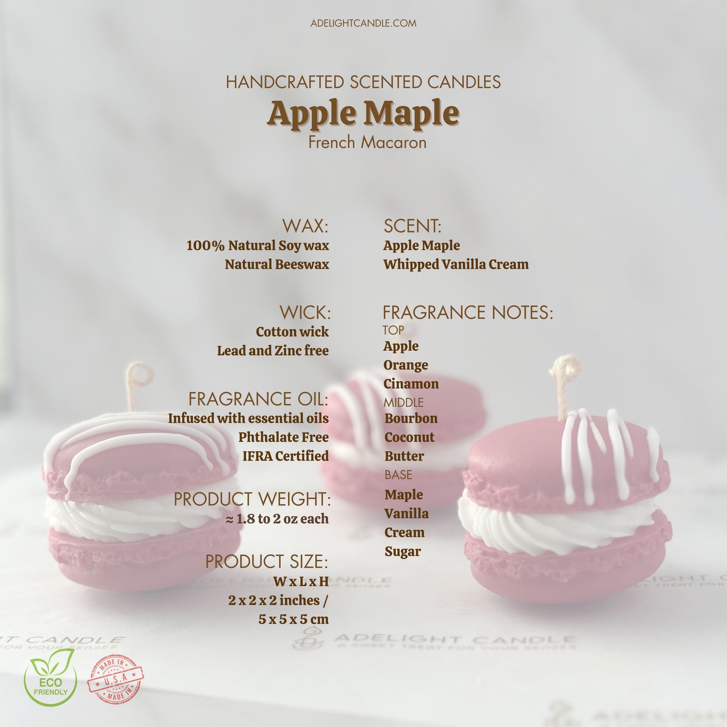 Apple Maple French Macaron