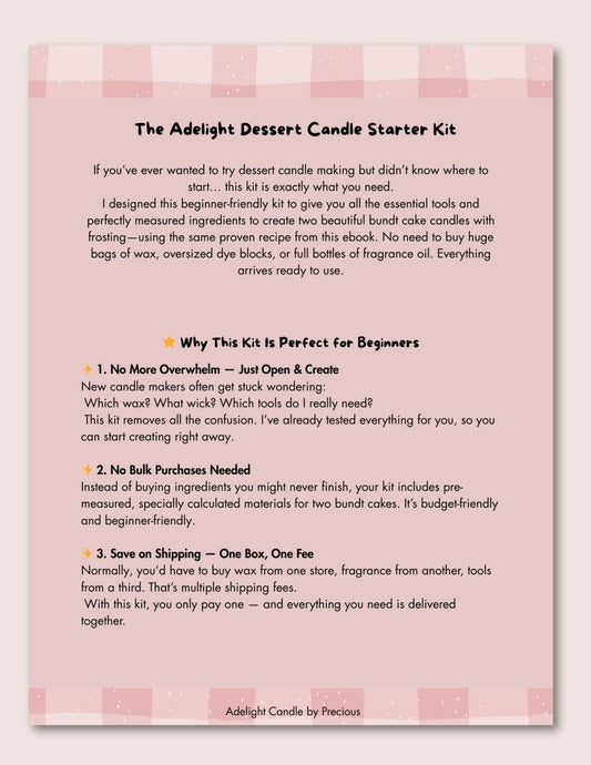 Adelight Dessert Candle Starter Kit
